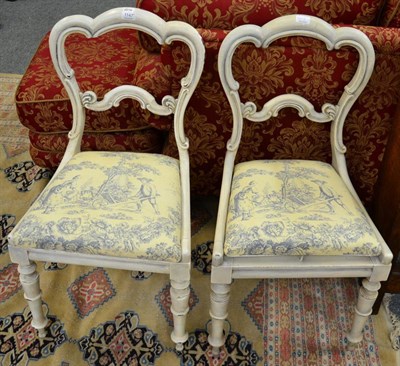 Lot 1147 - A pair of Victorian chairs, later painted