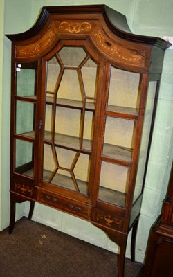 Lot 1201 - An Edwardian inlaid mahogany display cabinet