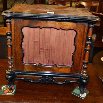 Lot 1224 - A Victorian part ebonised rosewood music cabinet