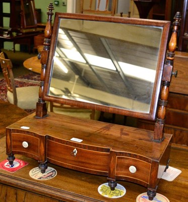 Lot 1230 - A George III mahogany table mirror