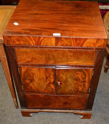 Lot 1232 - A 19th century mahogany wash cabinet, with interior mirror