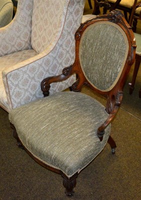 Lot 1248 - A Victorian mahogany bedroom chair