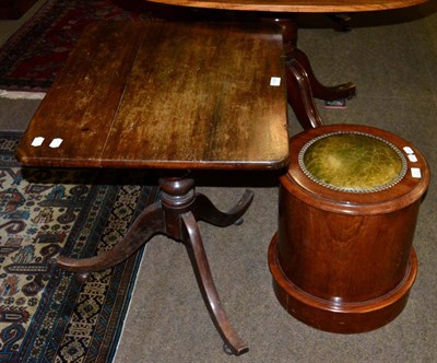 Lot 1256 - A Victorian mahogany coal box together with an early 19th century and later mahogany tripod...