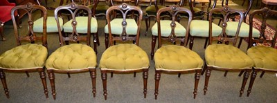 Lot 1257 - A set of six Victorian dining chairs