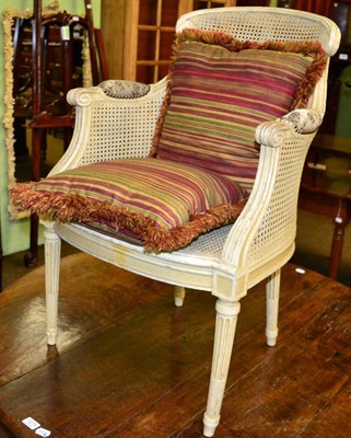 Lot 1274 - A 19th century painted bergere chair