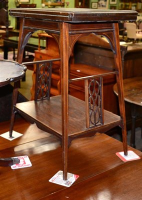 Lot 1284 - A mahogany inlaid fold over card table