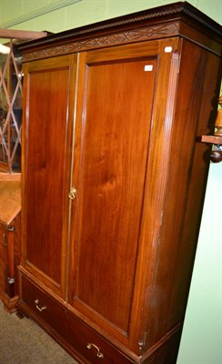 Lot 1303 - A Victorian mahogany wardrobe