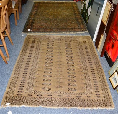 Lot 1329 - Ardabil design Rug, India, together with a Lahore Bukhara rug (2)