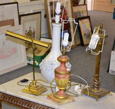 Lot 1343 - Four modern table lamps