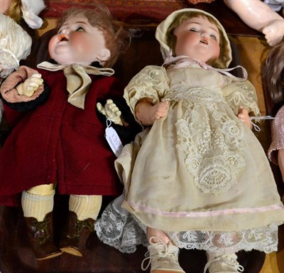 Lot 1357 - A Simon and Halbig 126 bisque socket head doll, with sleeping and side glancing brown eyes,...