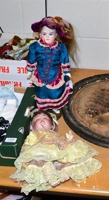 Lot 1379 - A German bisque socket head toddler doll, impressed '201' with sleeping blue eyes, open mouth...