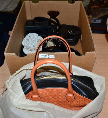 Lot 1409 - Group of ladies assorted modern and vintage bags and purses, including a Coccinelle orange and...