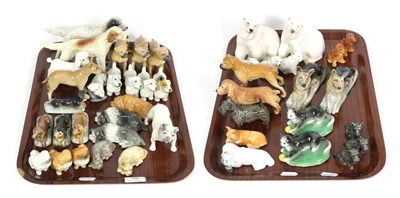 Lot 18 - Group of Branksome china animal figures, including Setters, Poodle, Bull terrier, Alsatian,...