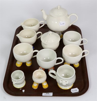 Lot 26 - A collection of Carlton ware lustre novelty items including teapot, tea cups, condiments etc