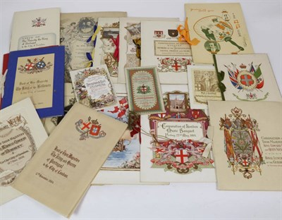 Lot 35 - A group of early 20th century Guildhall menu and dance cards