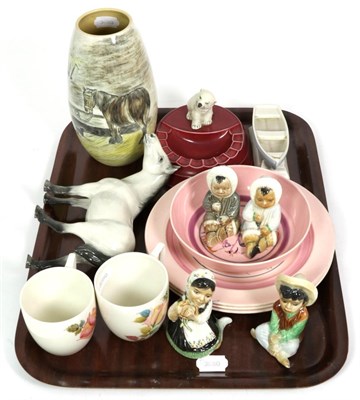 Lot 38 - A group of Branksome china including Children of the World figures, model animals etc (two trays)