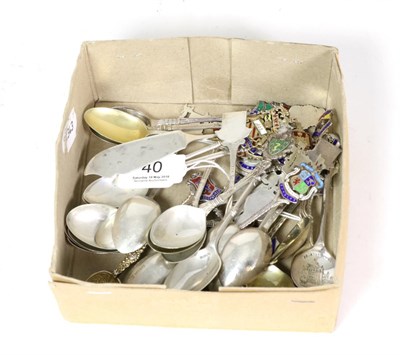 Lot 40 - A group of silver and enamel souvenir spoons