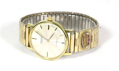 Lot 101 - A gents gold plated wristwatch, signed Longines, circa 1970
