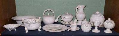 Lot 135 - A good collection of 20th Century creamware, predominantly Hartley Greens & Co, Leeds Pottery,...