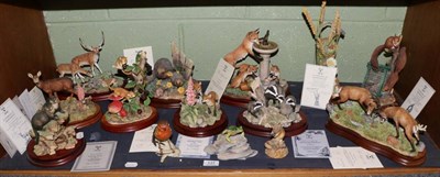Lot 137 - Border Fine Arts Woodland and other Society figurines including: 'Scenting Fun', model No....