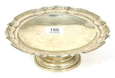 Lot 155 - A silver pedestal dish, James Deakin & sons, Sheffield 1922, with shaped rim, 20cm diameter
