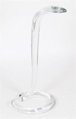 Lot 209 - A large Daum glass model of a cobra, 39cm high
