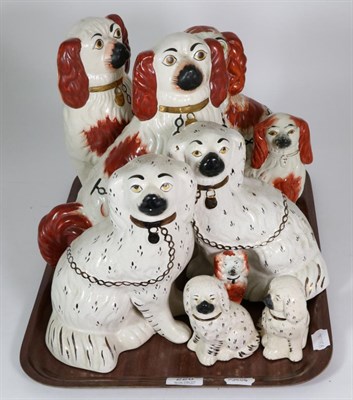 Lot 228 - A group of assorted Staffordshire spaniels