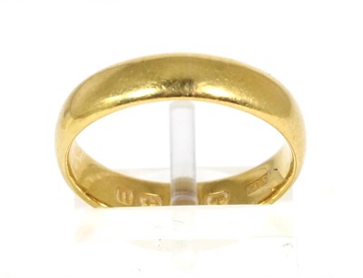 Lot 238 - A 22 carat gold band ring, finger size M1/2