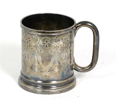 Lot 278 - A Victorian silver mug Hilliard & Thomason