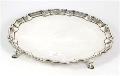 Lot 294 - A late Victorian silver salver, Charles Stuart Harris, London 1900, 35.5cm diameter
