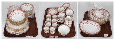 Lot 317 - A large quantity of Spode Fleur de Lys pattern dinner, tea and coffee wares (three trays)