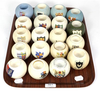 Lot 321 - Thirty one ball match strikers and a Macintyre tobacco jar