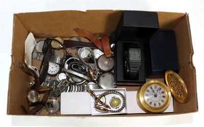 Lot 351 - A quantity of wristwatches comprising, a Seiko automatic wristwatch, Rotary plated wristwatch,...