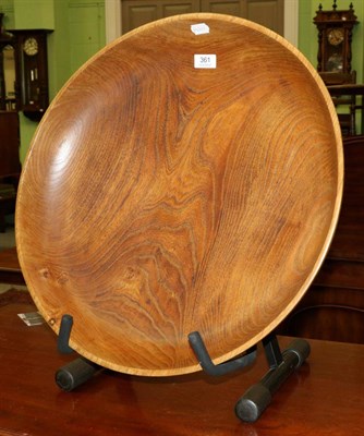Lot 361 - A large turned oak bowl