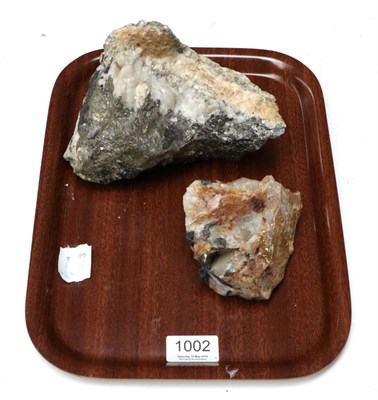 Lot 1002 - Minerals: Two Vein Sections from the Carrock Mine, Carrock Fells, Cumbria
