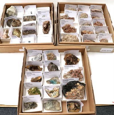 Lot 1013 - Minerals: Three Trays of Mineral Specimens from Cornwall including; Chalcocite crystals,...