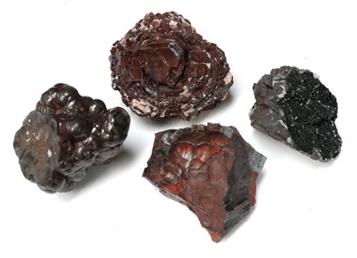 Lot 1016 - Minerals: Three Kidney Haematite Specimens and a Speculite on Haematite, Florence Mine,...