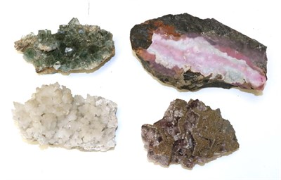 Lot 1030 - Minerals: Four Mineral Specimens comprising Barite from Settlingstones Mine, Hexam; Fluorite...