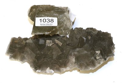 Lot 1038 - Minerals: Calcite with Fluorite Specimen from the Ladywash Mine, Eyam, Derbyshire