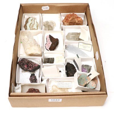 Lot 1044 - Minerals: A Tray of Mineral Specimens from world wide locations (18)