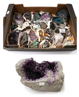 Lot 1068 - Minerals: 25 Miscellaneous World Specimens; together with an Amethyst specimen from Uruguay