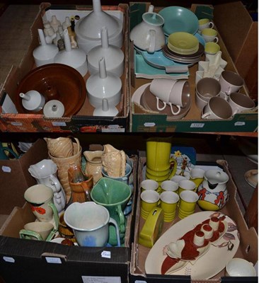 Lot 1121 - Five boxes of Carlton ware, Wade, Poole, pie funnels etc