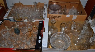 Lot 1137 - 19th century and later glassware to include a quantity of decanters (four boxes)