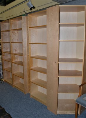 Lot 1206 - Four modern open shelf bookcases