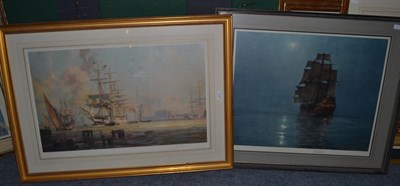 Lot 1236 - After Montague Dawson RMSA, FRSA (1890-1973) ";The Corsair";, a limited edition print, together...