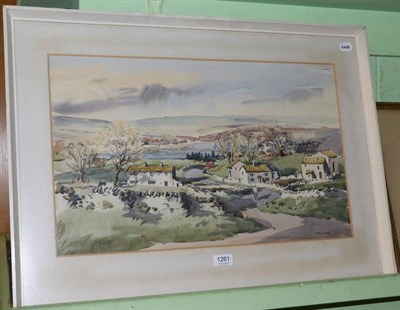 Lot 1261 - Angus Rands (1922-1985)  Dales View, signed, watercolour, 38cm by 60cm