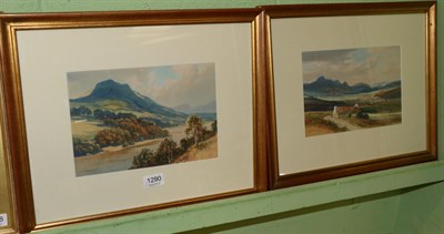 Lot 1290 - Two Scottish watercolours by George Trevor ";Ben Laoghal at Ribigill"; and ";The Straits of...