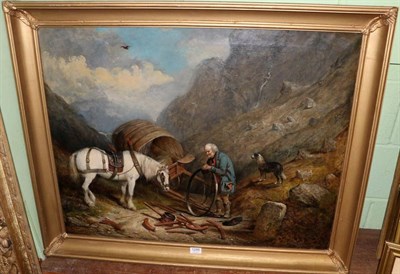 Lot 1295 - Scottish School (19th century), The Broken Wagon, oil on canvas