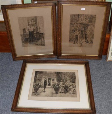 Lot 1310 - After Dendy Sadler, prints after James Dobie ";Home Brewed"; ";A Doubtful Bottle"; and ";The...