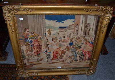 Lot 1333 - A large gilt framed tapestry, 64cm by 74cm